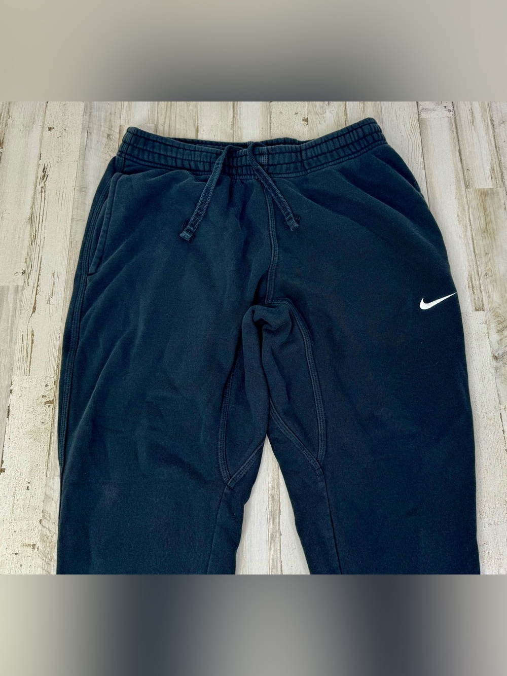 Nike Men's Black Sweatpants Size Large Elastic Waist Activewear - Picture 2 of 10